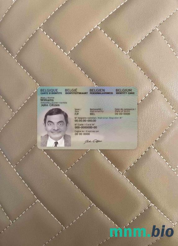 Belgia ID 2020 - obecnie fotowygląd szablon PSD